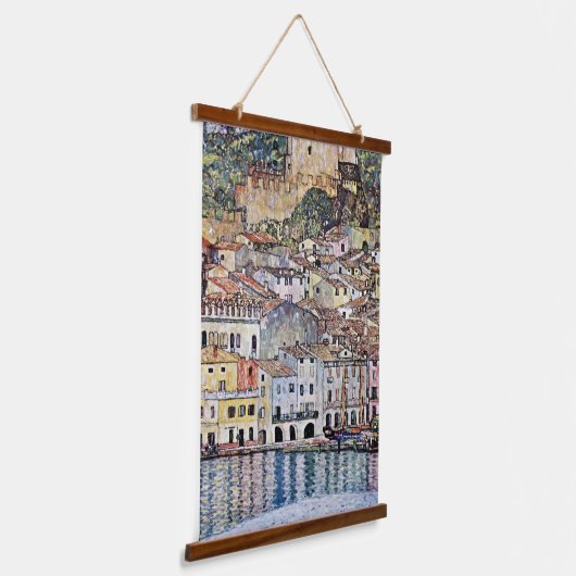 Malcesine bij het Gardameer, Gustav Klimt Hangend Wandkleed (Gebogen)