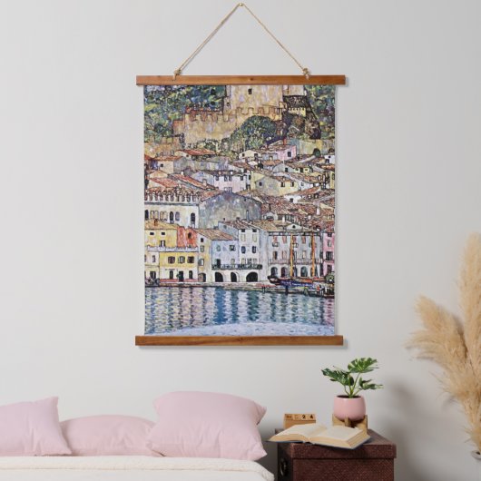 Malcesine bij het Gardameer, Gustav Klimt Hangend Wandkleed (Slaapkamer)