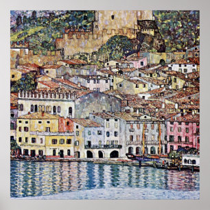 Malcesine bij het Gardameer, Gustav Klimt Poster