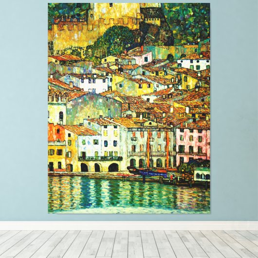 Malcesine op het Gardameer (1913), Gustav Klimt Canvas Afdruk (Insitu (Houten vloer))