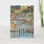Malcesine op het Gardameer door Gustav Klimt Kaart<br><div class="desc">Malcesine op Lake Garda (1913) door Gustav Klimt is een Victoriaans schilderij van het kunstsymbool "Era Art Nouveau fine". Een prachtig uitzicht van de Italiaanse stad Malcesine met gebouwen en huizen aan de rand van de haven. De huizen en boten geven een weerspiegeling in het kalme water. Je kunt de...</div>