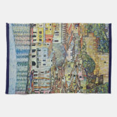 Malcesine op het Gardameer door Gustav Klimt Theedoek (Horizontaal)