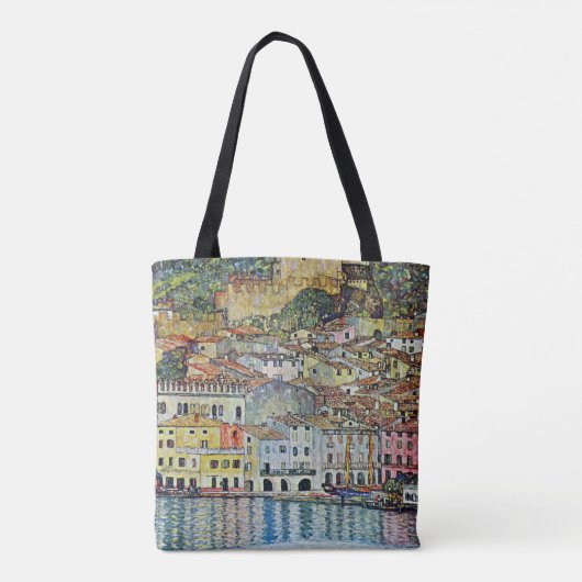 Malcesine op het Gardameer door Gustav Klimt Tote Bag (Achterkant)