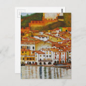 Malcesine op het Gardameer schattig Briefkaart (Voorkant / Achterkant)