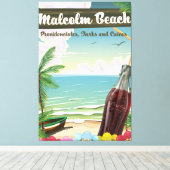 Malcolm Beach, Providenciales, Turks en Caicos Canvas Afdruk (Insitu (Houten vloer))