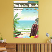 Malcolm Beach, Providenciales, Turks en Caicos Canvas Afdruk (Insitu (Woonkamer))