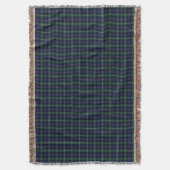 Malcolm Clan Dark Blue en Green Scottish Tartan Deken (Voorkant Verticaal)