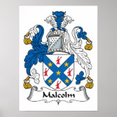 Malcolm Family Crest Poster (Voorkant)