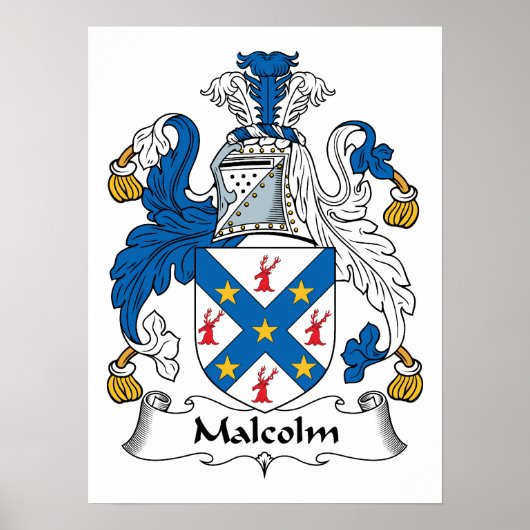 Malcolm Family Crest Poster (Voorkant)
