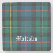 Malcolm, Malcolm Scottish Tartan, Malcolm Stenen Onderzetter (Voorkant)