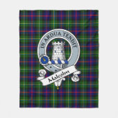 Malcolm Moderm Clan Badge Tartan Plaid Fleece Deken (Voorkant)