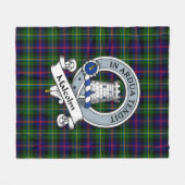 Malcolm Moderm Clan Badge Tartan Plaid Fleece Deken (Voorkant (Horizontaal))