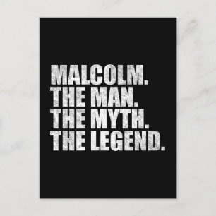 Malcolm naam, Malcolm De Man De Mythe De Legende Briefkaart
