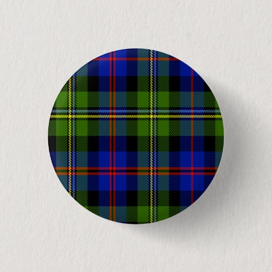 Malcolm Scottish Tartan Ronde Button 3,2 Cm (Voorkant)