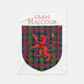 Malcolm Tartan Scottish Plaid Lion Rampant Fleece Deken (Voorkant)