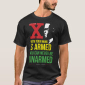 Malcolm X Day Quote T-shirt (Voorkant)