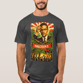 Malcolm X Revolutionair T-Shirt Zwarte Geschiedeni