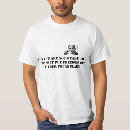 malcom x wit shirt (Voorkant)