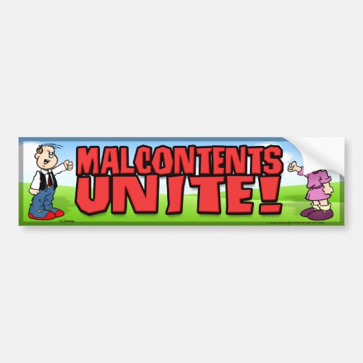 Malcontent Unite Bumpersticker (Voorkant)