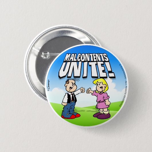 Malcontent Unite Ronde Button 5,7 Cm (Voorkant /achterkant)
