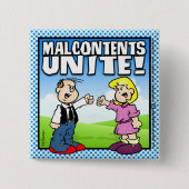 Malcontent Unite Vierkante Button 5,1 Cm (Voorkant)