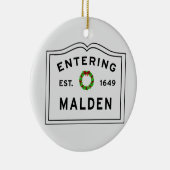 Malden, MA Holiday Wreater Ceramic Ornament (Rechts)