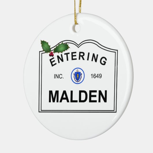 Malden MA Keramisch Ornament (Links)