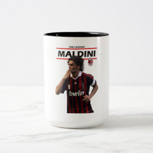 Maldini ac milan tweekleurige koffiemok