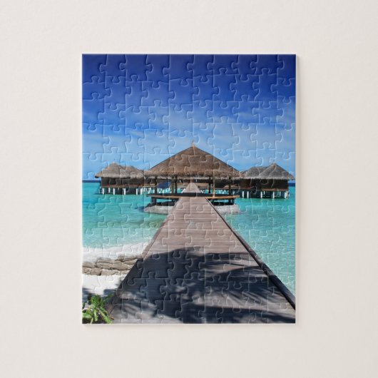 maldiven-666122 TROPISCHE PARADISE ACHTERGRONDWAL Legpuzzel (Verticaal)