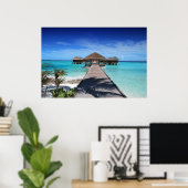 maldiven-666122 TROPISCHE PARADISE ACHTERGRONDWAL Poster (Thuiskantoor)