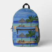 Maldiven backpack bedrukte rugzak (Voorkant)