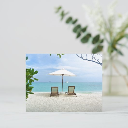 Maldiven Beach Briefkaart (Staand voorkant)