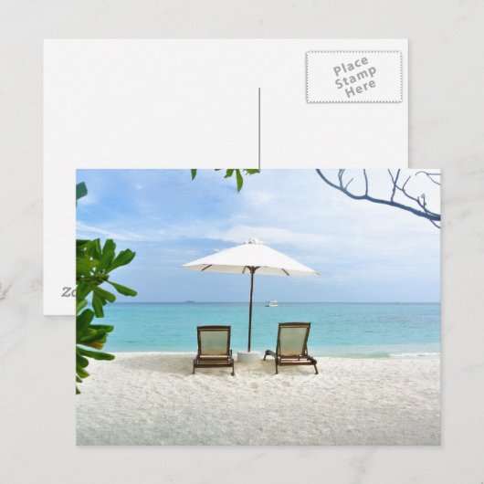 Maldiven Beach Briefkaart (Voorkant / Achterkant)