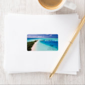 Maldiven Beach (gepersonaliseerde naam en adres) Etiket (Insitu)