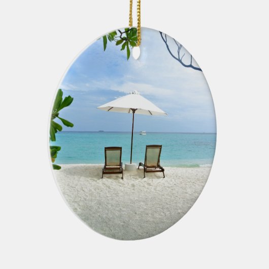 Maldiven Beach Keramisch Ornament (Rechts)