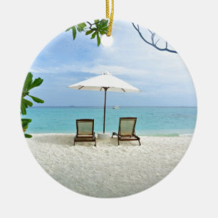 Maldiven Beach Keramisch Ornament