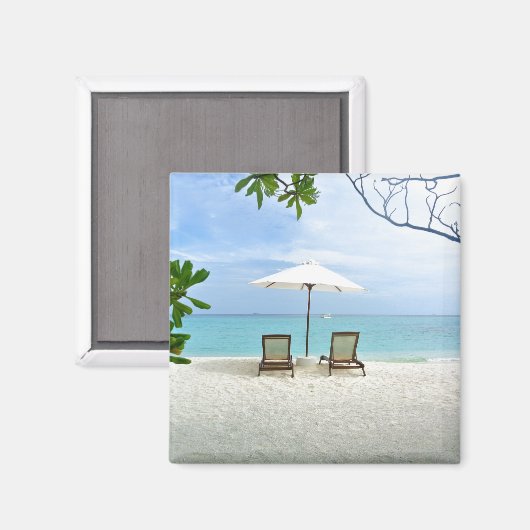 Maldiven Beach Magneet (Voorkant / Achterkant)