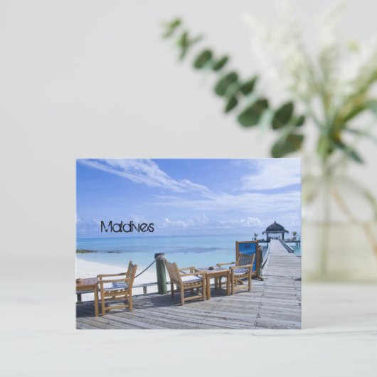 Maldiven beach postcard briefkaart (Staand voorkant)