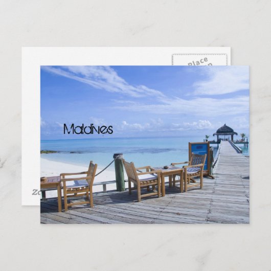 Maldiven beach postcard briefkaart (Voorkant / Achterkant)