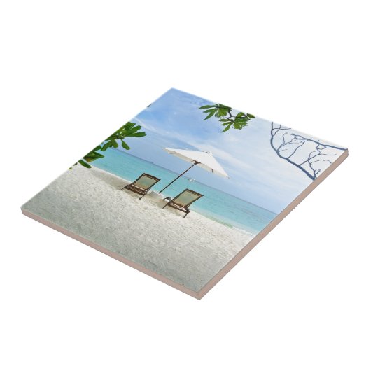 Maldiven Beach Tegeltje (Zijkant)