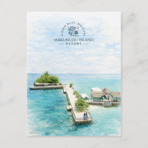 Maldiven Broadly Makunudu Island Resort   Elegant Briefkaart