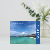 maldiven bungalow briefkaart (Staand voorkant)