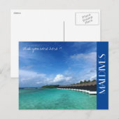 maldiven bungalow briefkaart (Voorkant / Achterkant)