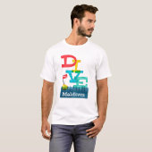 Maldiven duiken - kleurige scuba t-shirt (Voorkant volledig)