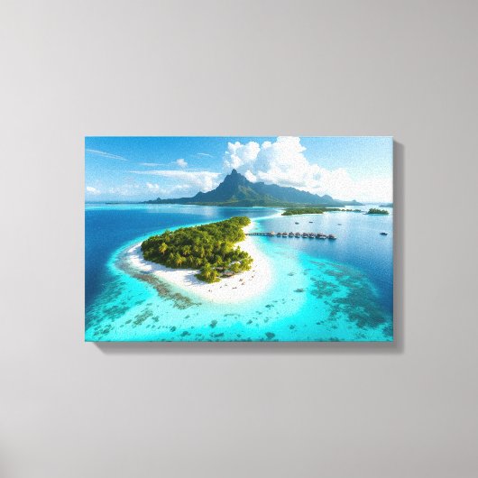 Maldiven eilanden canvas afdruk (Voorkant)