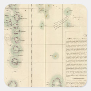Maldiven en Lakshadweep Islands Asia 107 Vierkante Sticker