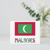 Maldiven en Maldivische vlag Briefkaart (Staand voorkant)