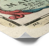  Maldiven en Sri Lanka-kaart (1705) Poster (Hoek)