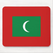 Maldiven Flag Mousepad Muismat (Voorkant)
