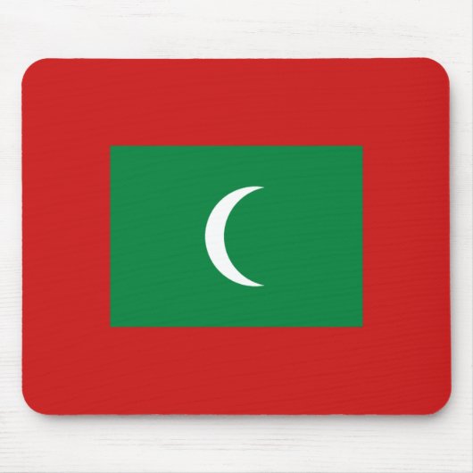 Maldiven Flag Mousepad Muismat (Voorkant)